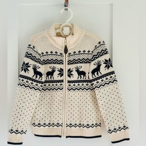 Gymboree Cream and navy blue Kids Sweater